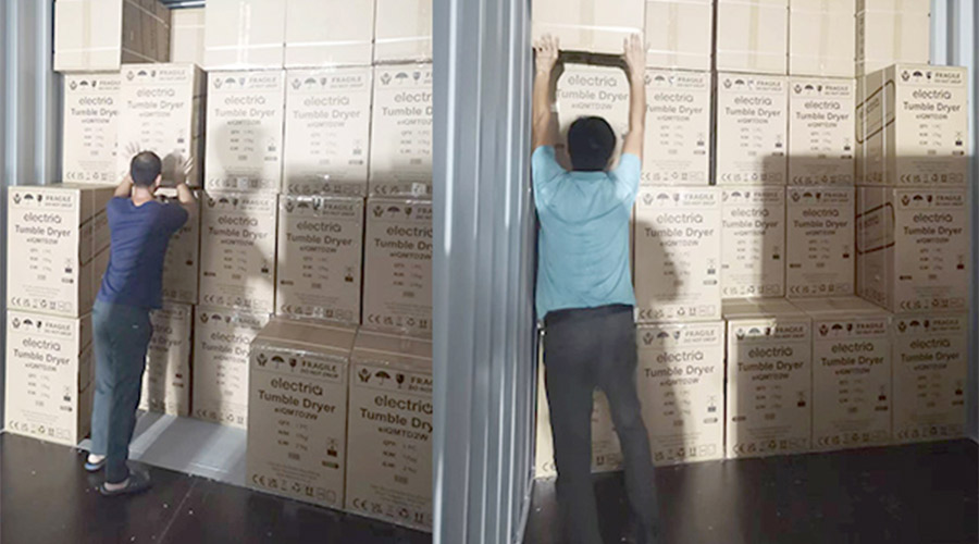 講效率！快速完成英國客戶Electriq衣物烘干機裝柜出貨任務(wù)