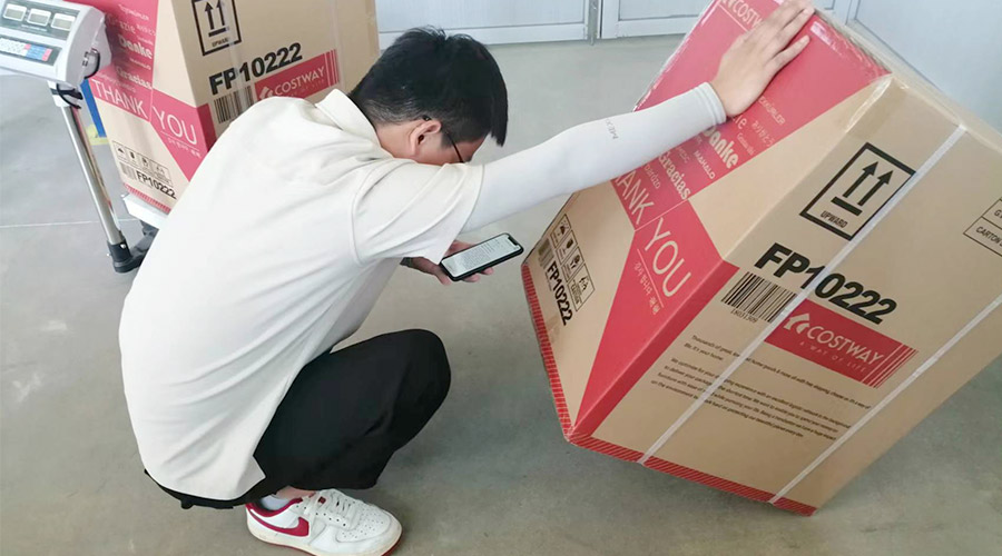 實(shí)況直擊！客戶北美COSTWAY開(kāi)展衣物烘干機(jī)驗(yàn)貨